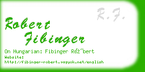robert fibinger business card